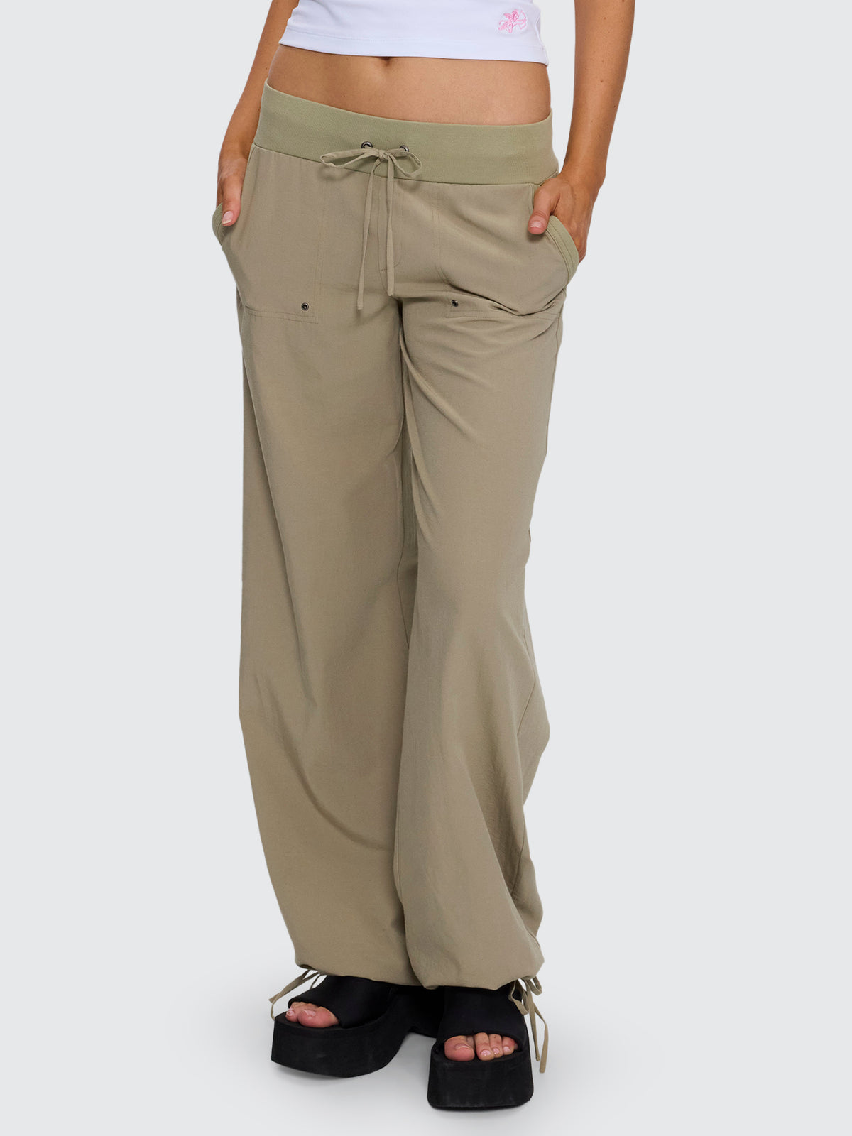 Army Brat Super Low Baggy Pant - Kelp Dust
