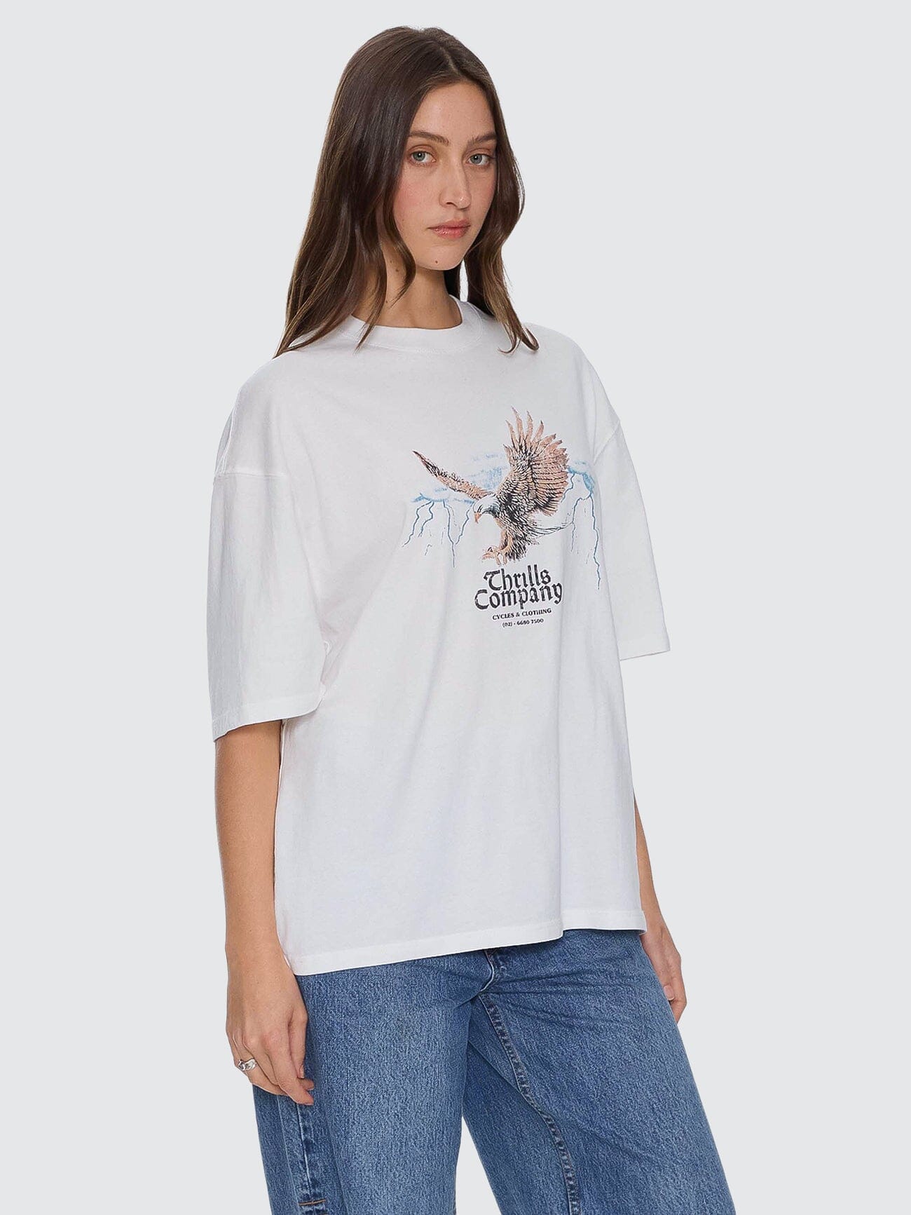 Flight Risk Oversize Tee - Dirty White