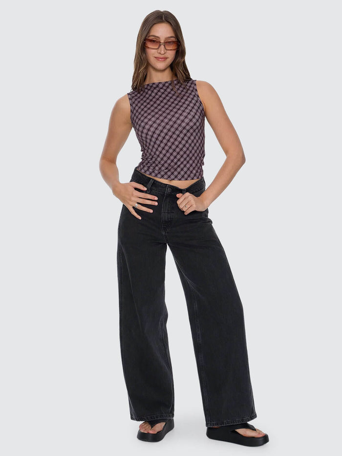 Adorned Check Tank - Coffee