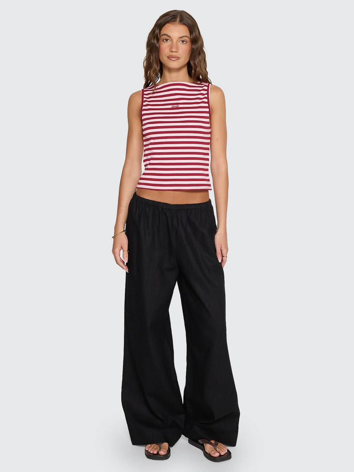 Echoes Stripe Tank - Cherry Red Stripe 4