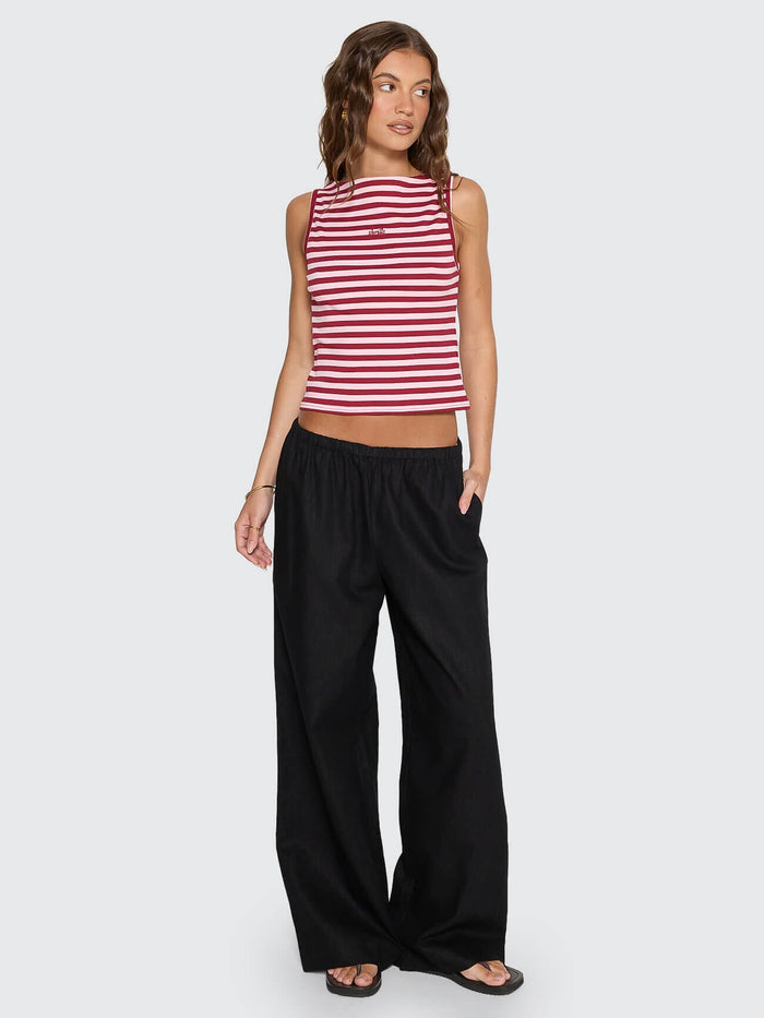 Echoes Stripe Tank - Cherry Red Stripe 4