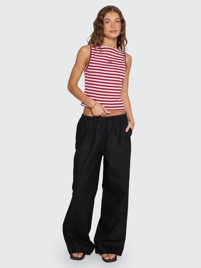 Echoes Stripe Tank - Cherry Red Stripe 4