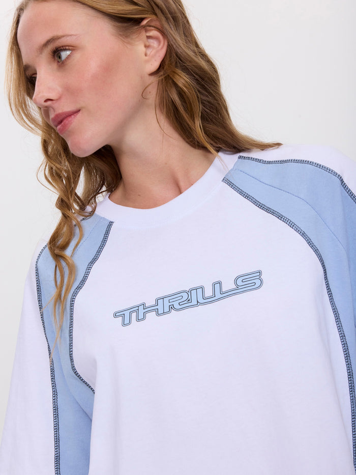 On Repeat Panelled Raglan Tee - White 4