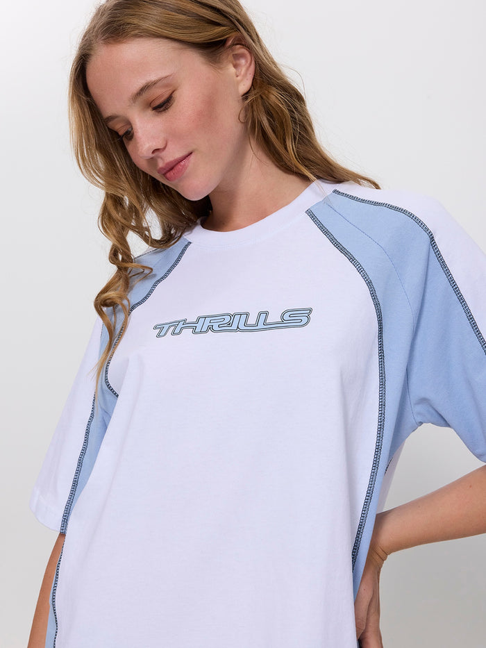 On Repeat Panelled Raglan Tee - White 4