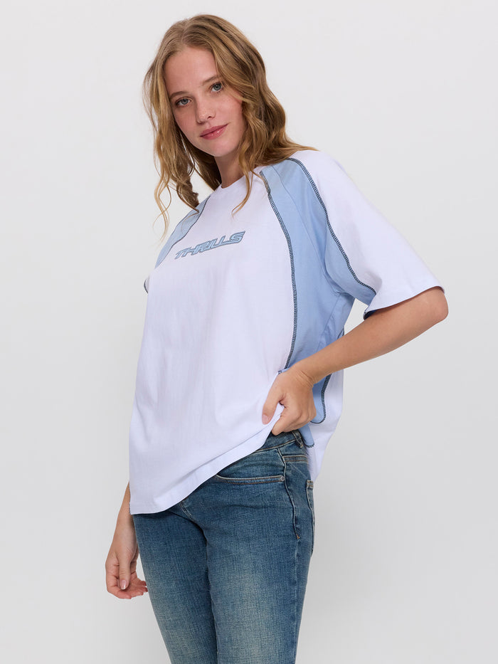 On Repeat Panelled Raglan Tee - White 4