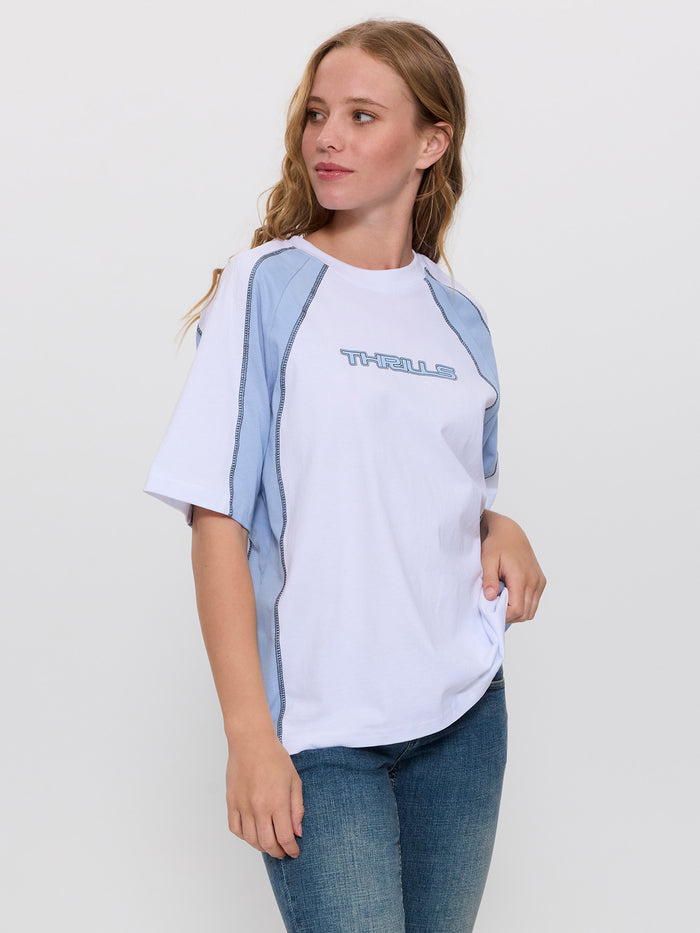 On Repeat Panelled Raglan Tee - White 4