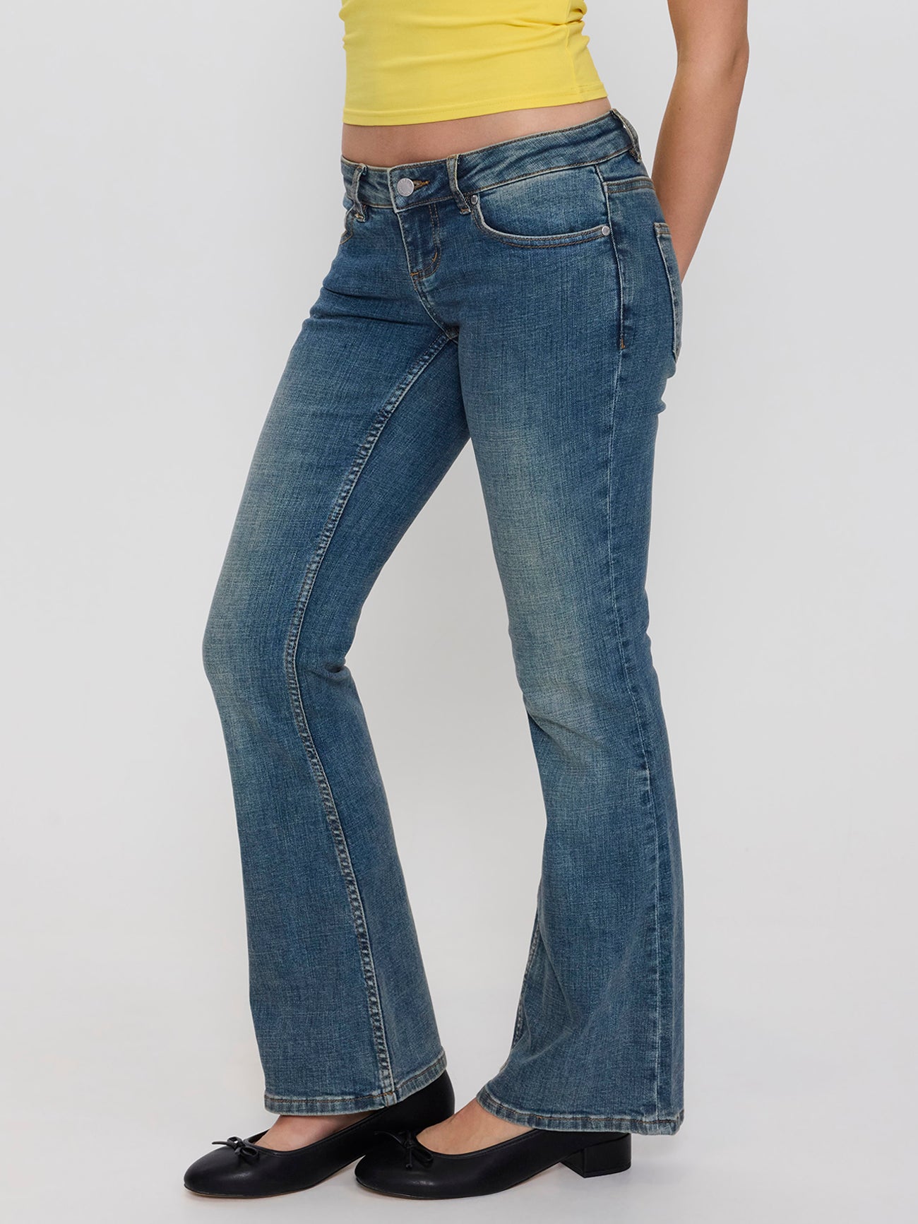 Dakota Super Low Kick Jean - Cyclone Blue 4