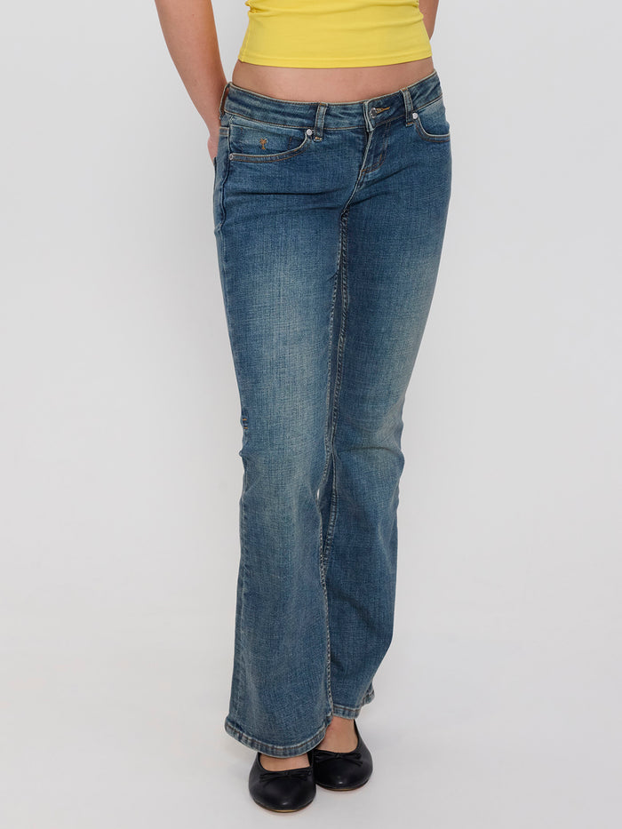 Dakota Super Low Kick Jean - Cyclone Blue 4