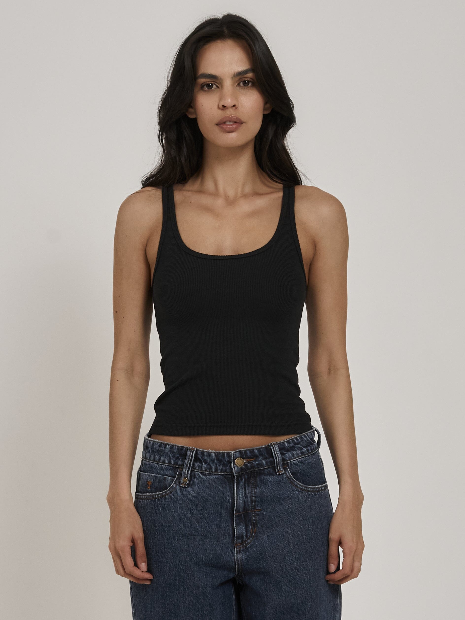 Elle Plunge Tank - Black