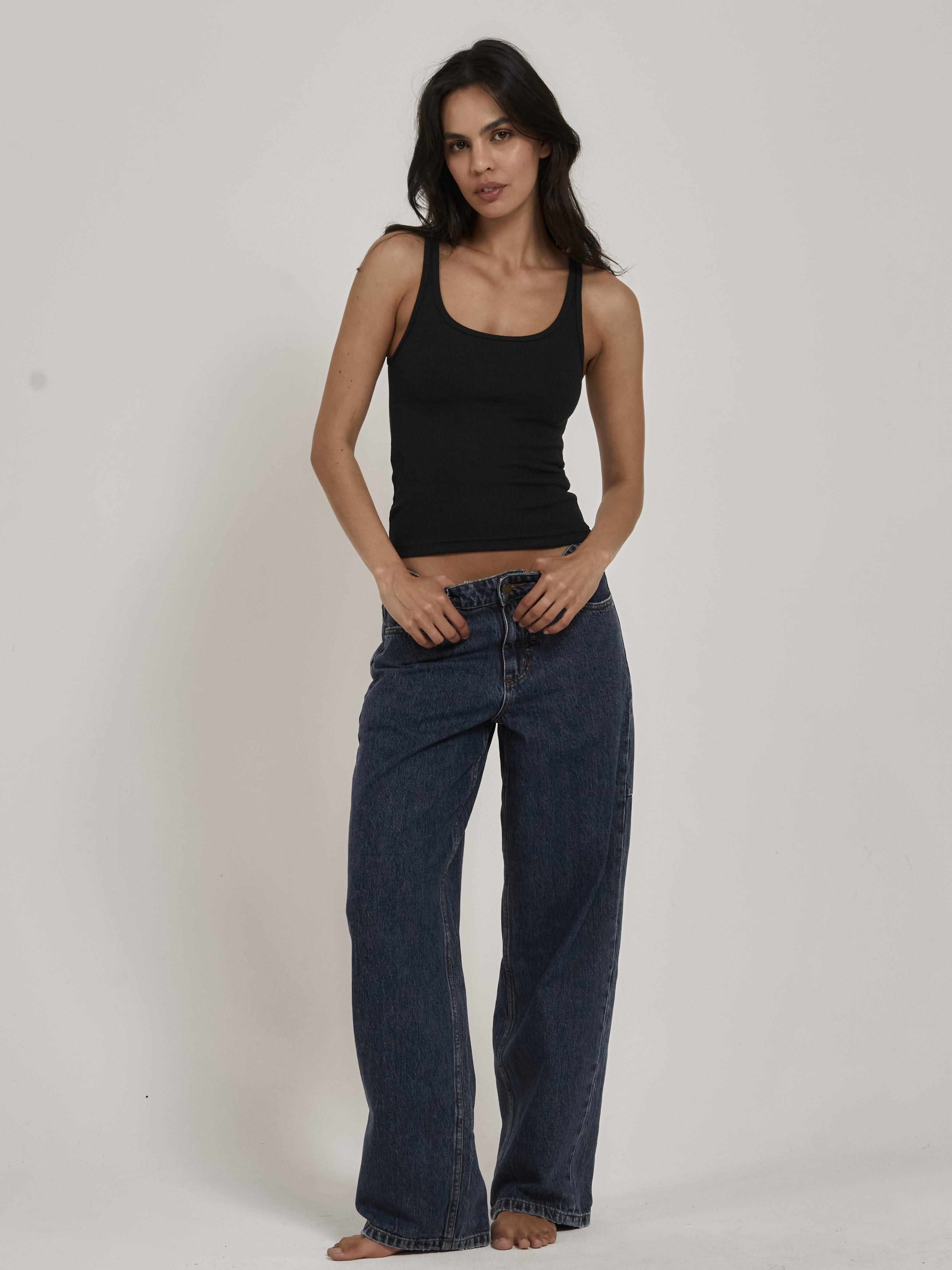 Elle Plunge Tank - Black
