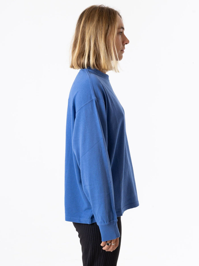 Spectral Long Sleeve Oversized Tee - Vintage Royal Blue