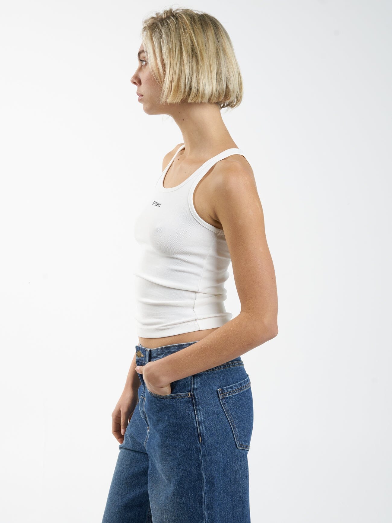 Minimal Thrills Scoop Tank - Tofu