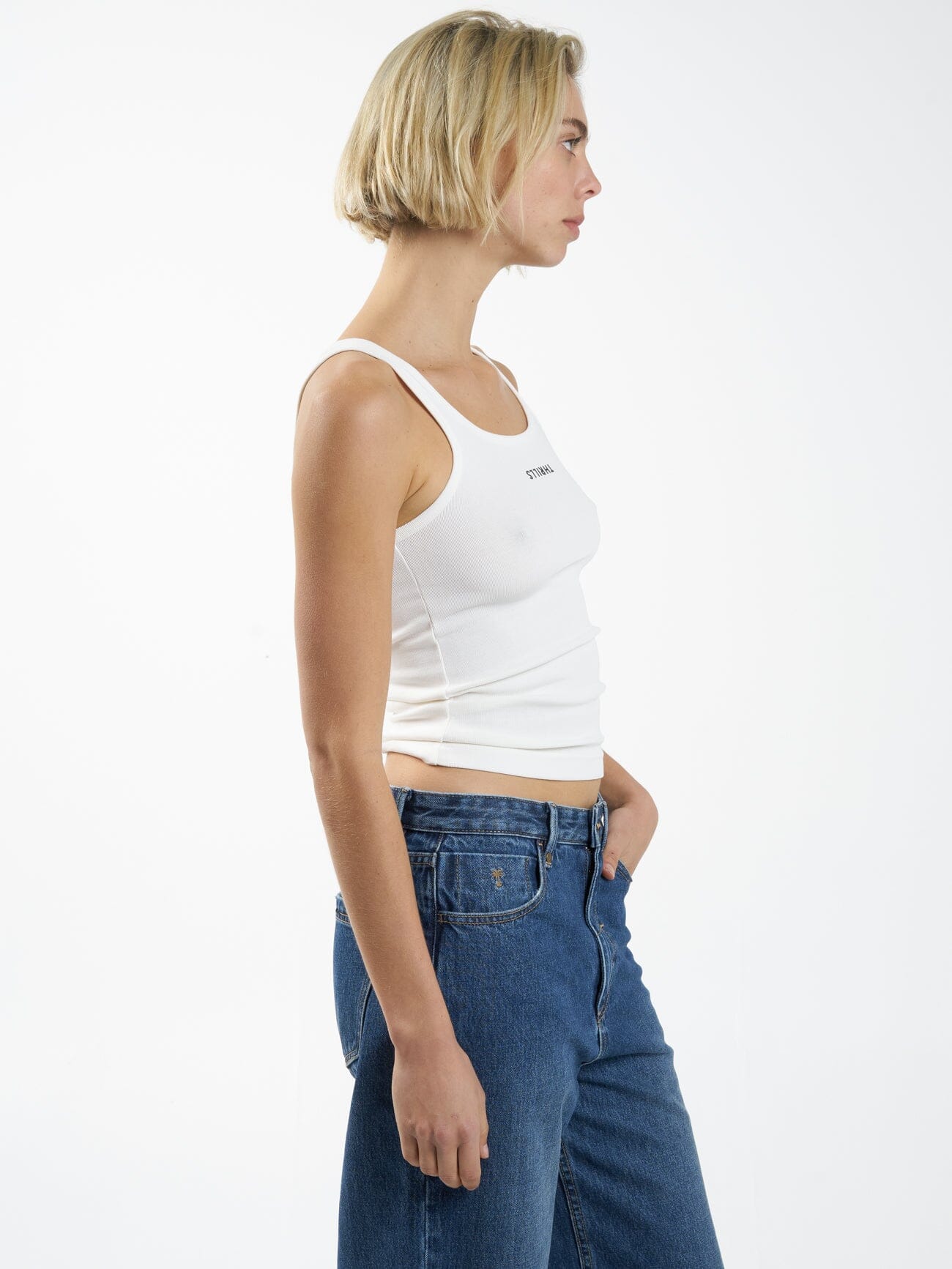 Minimal Thrills Scoop Tank - Tofu