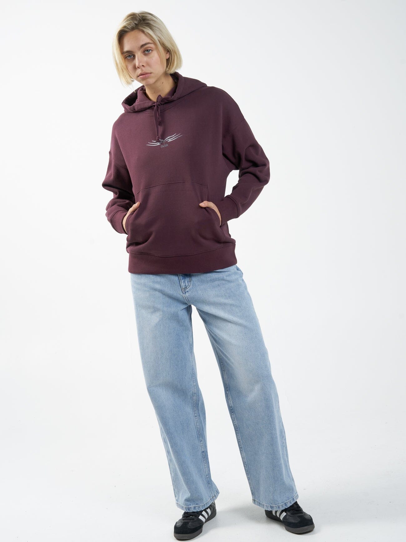 Easy Going Fleece Hood - Wine
