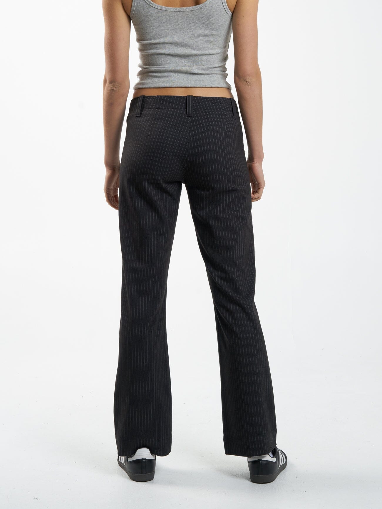 Brit Pinstripe Pant - Charcoal