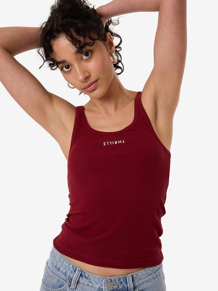 Minimal Thrills Scoop Tank - Cabernet 4