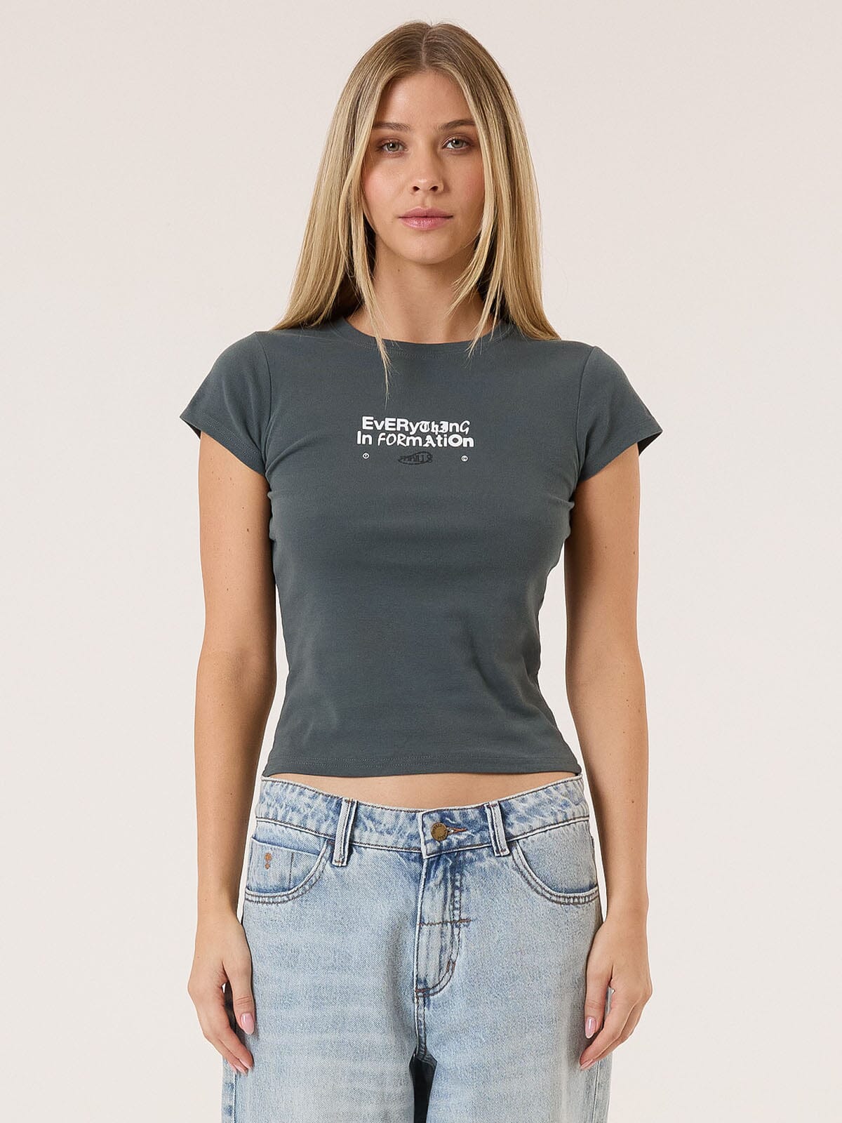 Chain of Formation Mini Tee - Charcoal Blue 4