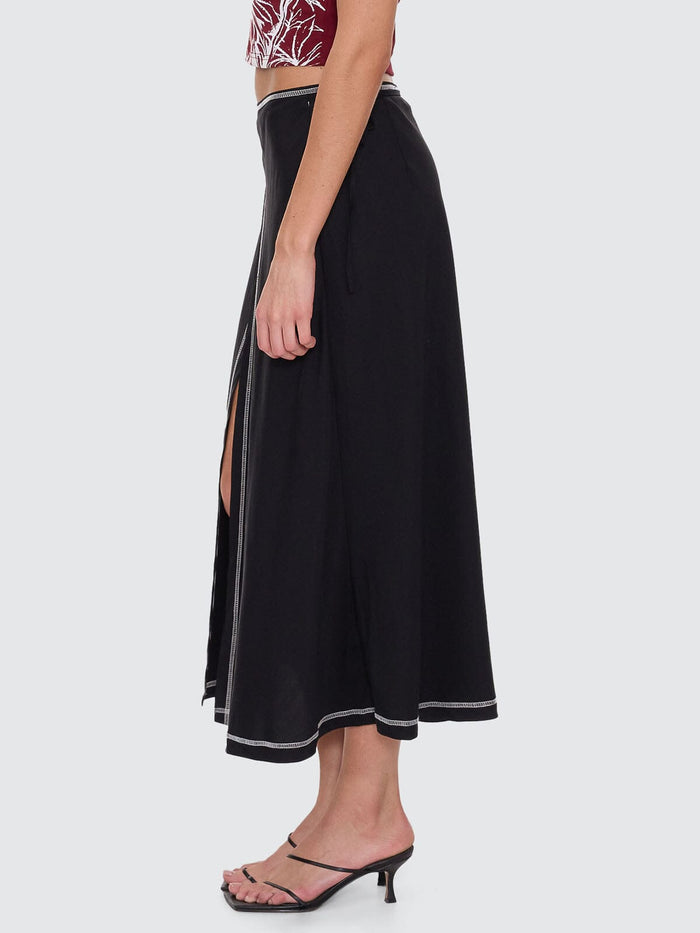 Contour Midi Skirt - Black 4