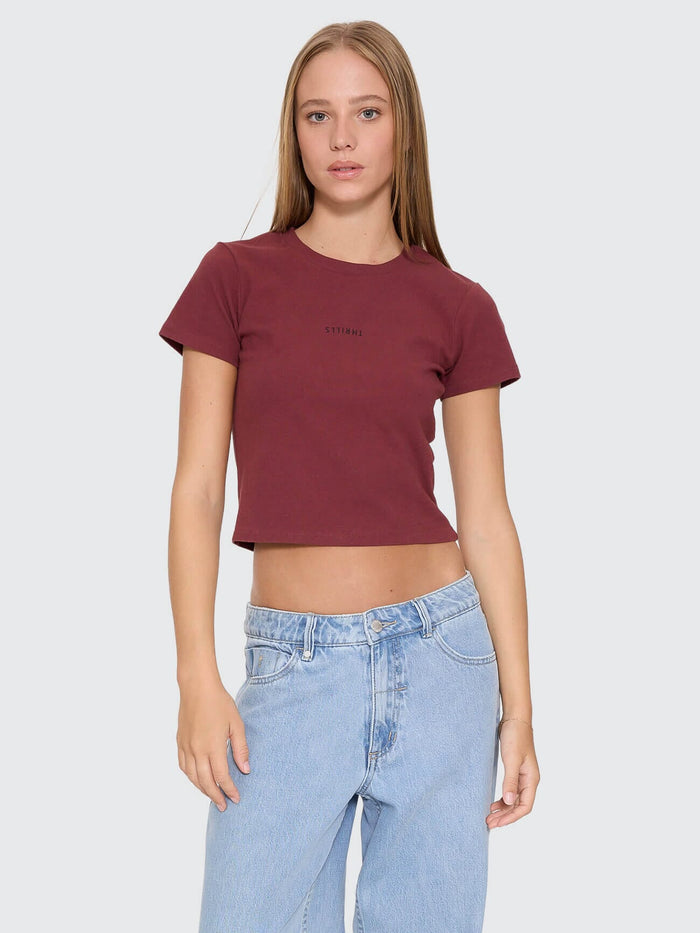 Minimal Thrills Mini Tee - New Maroon 4