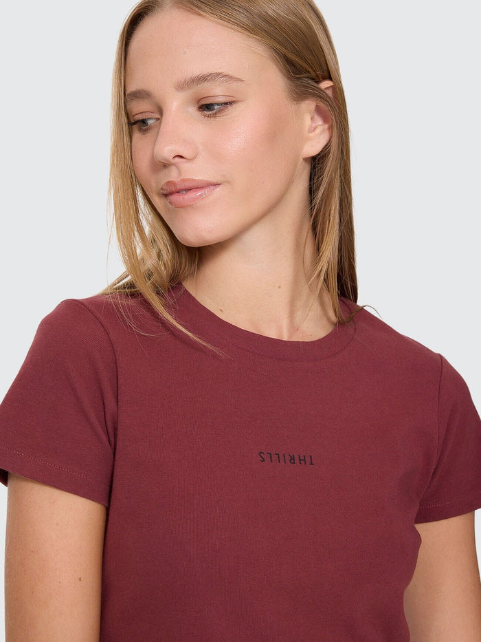 Minimal Thrills Mini Tee - New Maroon 4