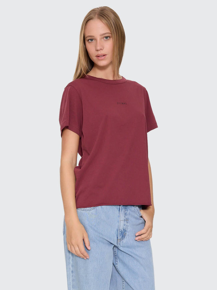 Minimal Thrills Relaxed Tee - New Maroon 4