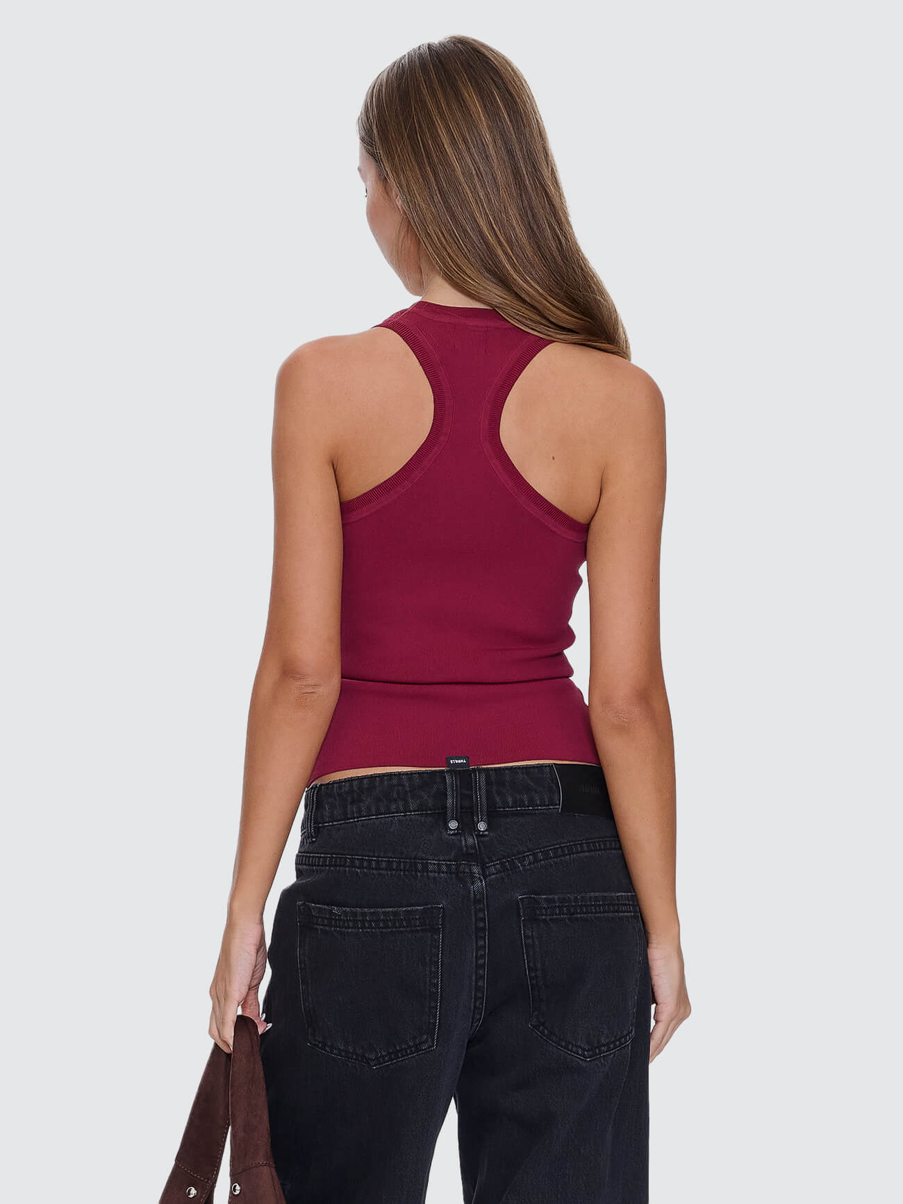 Astra V Neck Tank - New Maroon 4