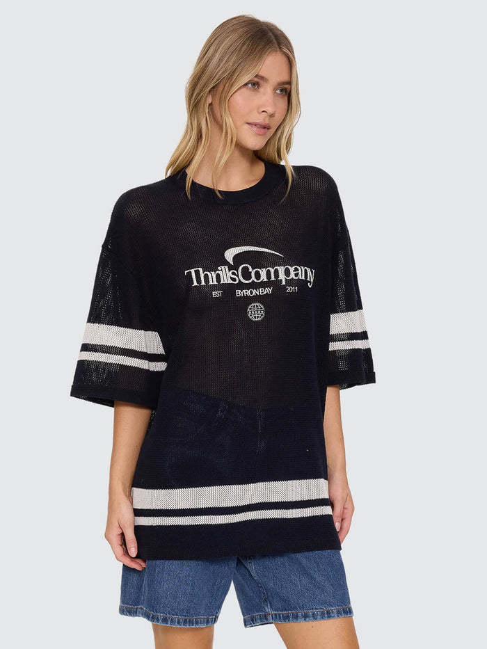 End Game Knit Oversized Tee - Washed Black 4