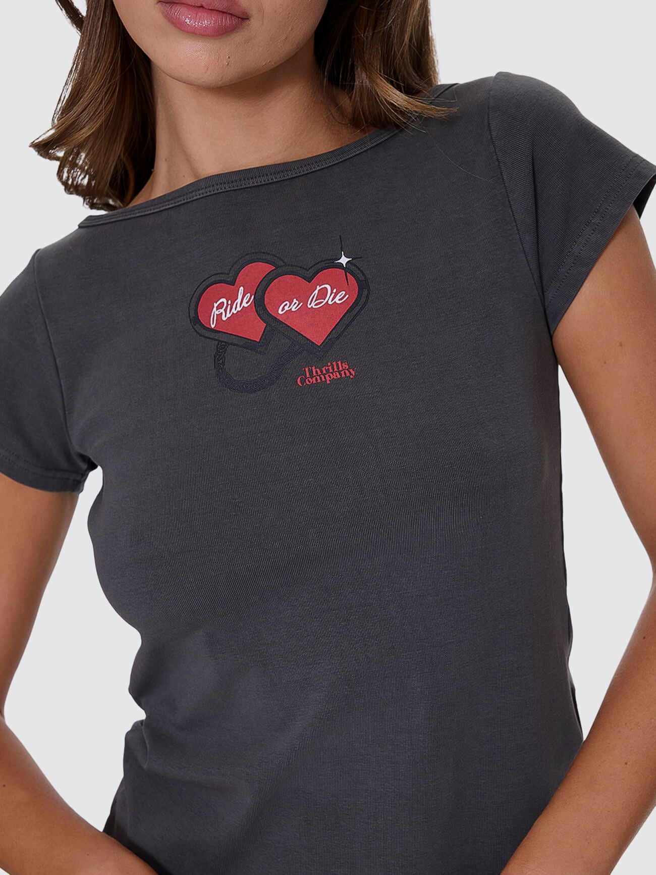 Ride Or Die Boat Neck Tee - Merch Black 4