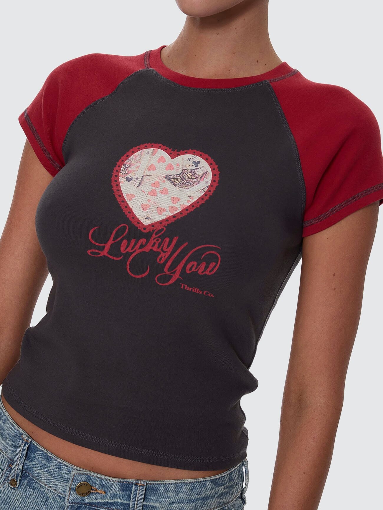 Lucky You Raglan Club Tee - Merch Black 4