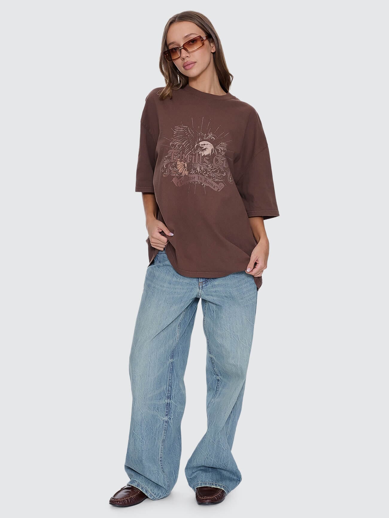 Ruined Paradise Oversized Tee - Cocoa 4