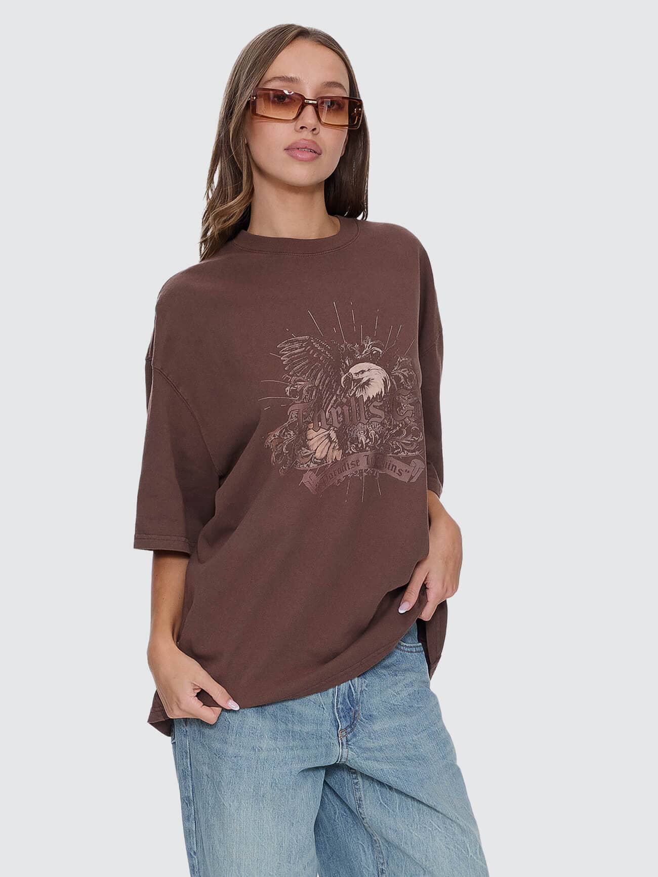 Ruined Paradise Oversized Tee - Cocoa 4
