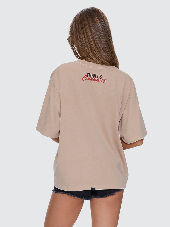 On My Mind Square Tee - Stone 4