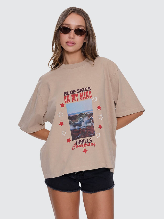 On My Mind Square Tee - Stone 4