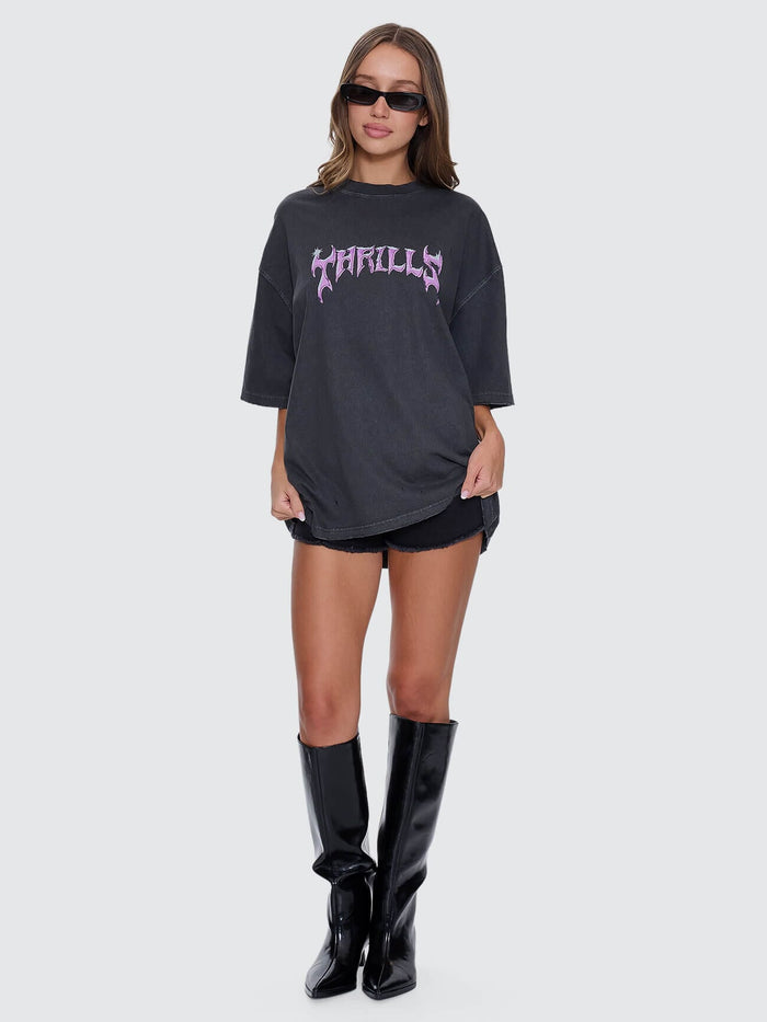 Neon Metal Oversized Tee - Merch Black 4