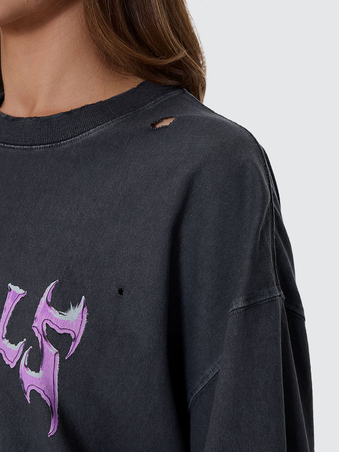 Neon Metal Oversized Tee - Merch Black 4