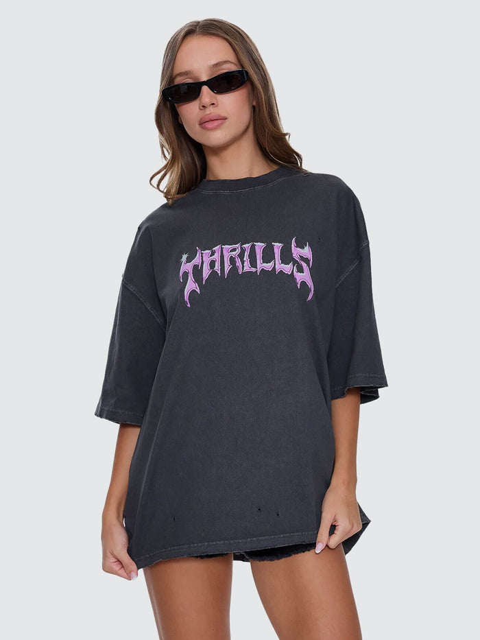 Neon Metal Oversized Tee - Merch Black 4