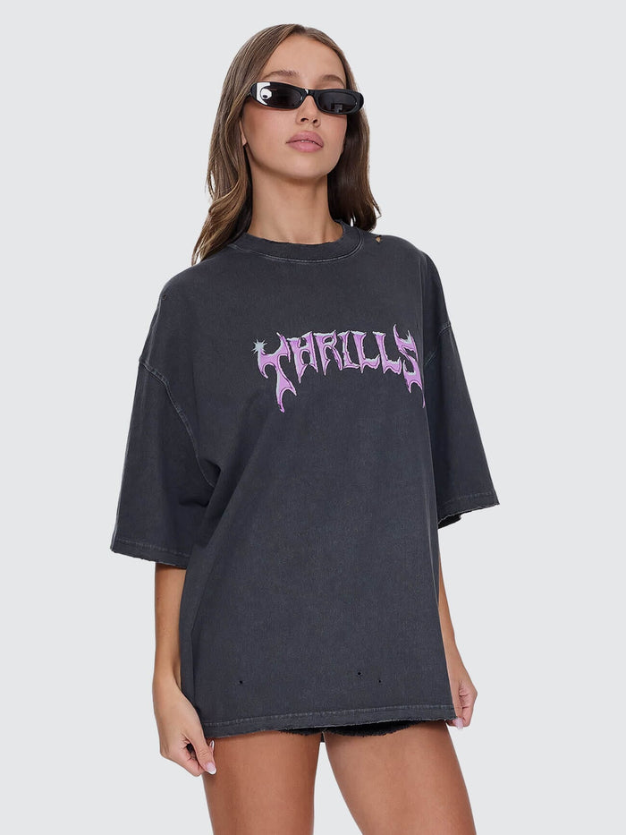 Neon Metal Oversized Tee - Merch Black 4