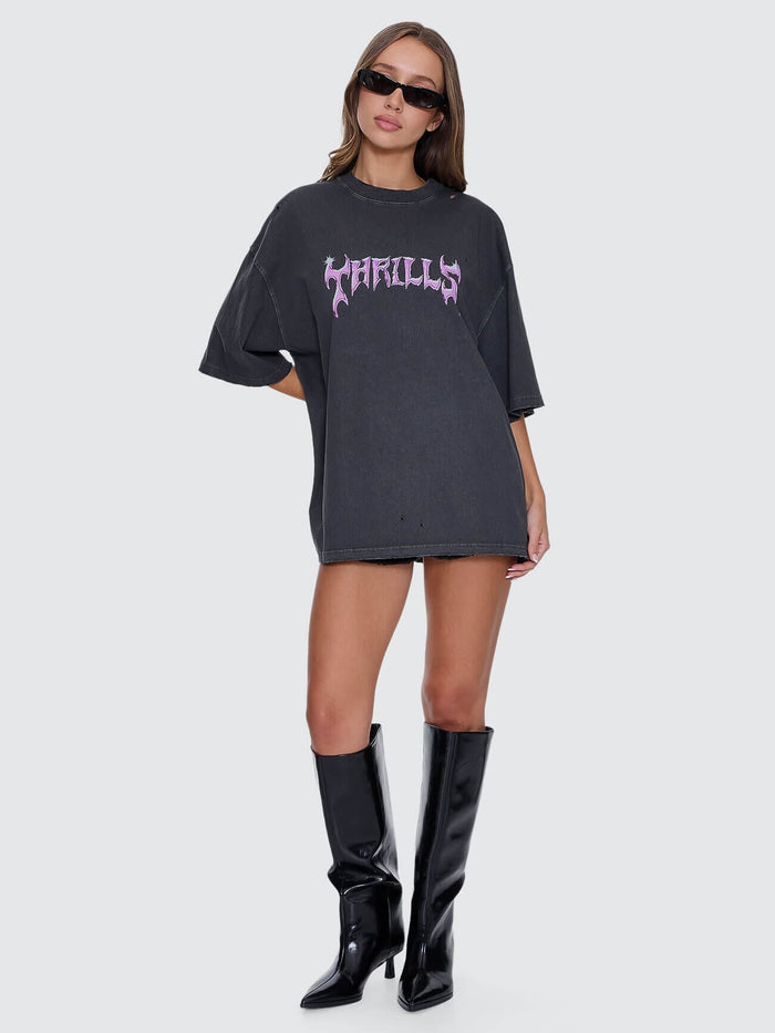 Neon Metal Oversized Tee - Merch Black 4