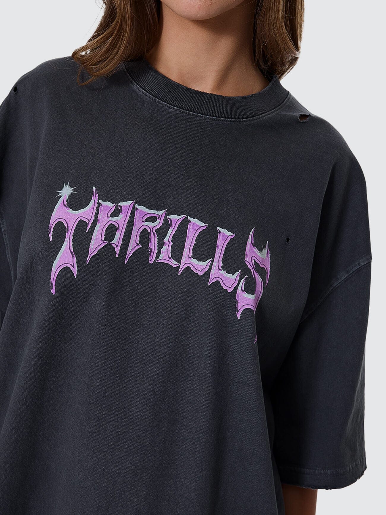 Neon Metal Oversized Tee - Merch Black 4