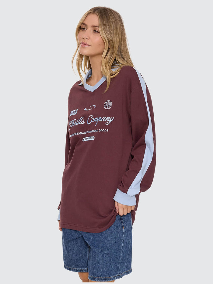 Game Day Polo Sweatshirt - Bitter Chocolate 4