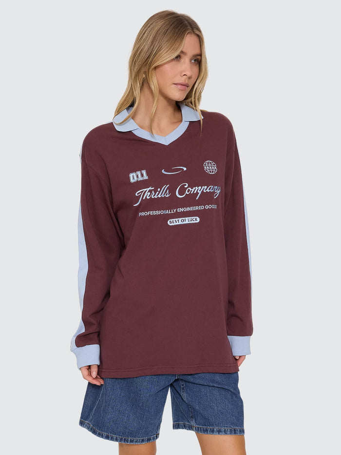Game Day Polo Sweatshirt - Bitter Chocolate 4