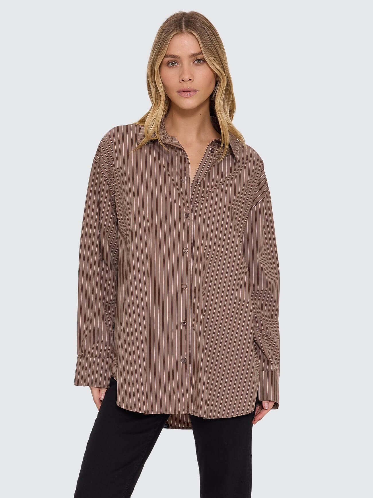 Brentwood Stripe Oversized Shirt - Falcon 4