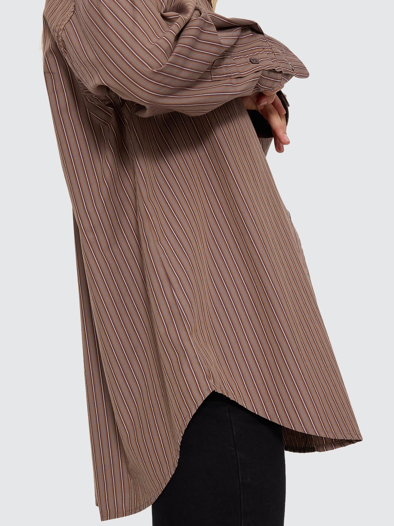 Brentwood Stripe Oversized Shirt - Falcon 4