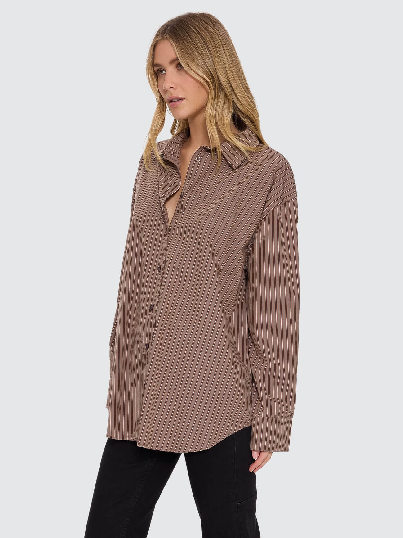 Brentwood Stripe Oversized Shirt - Falcon 4