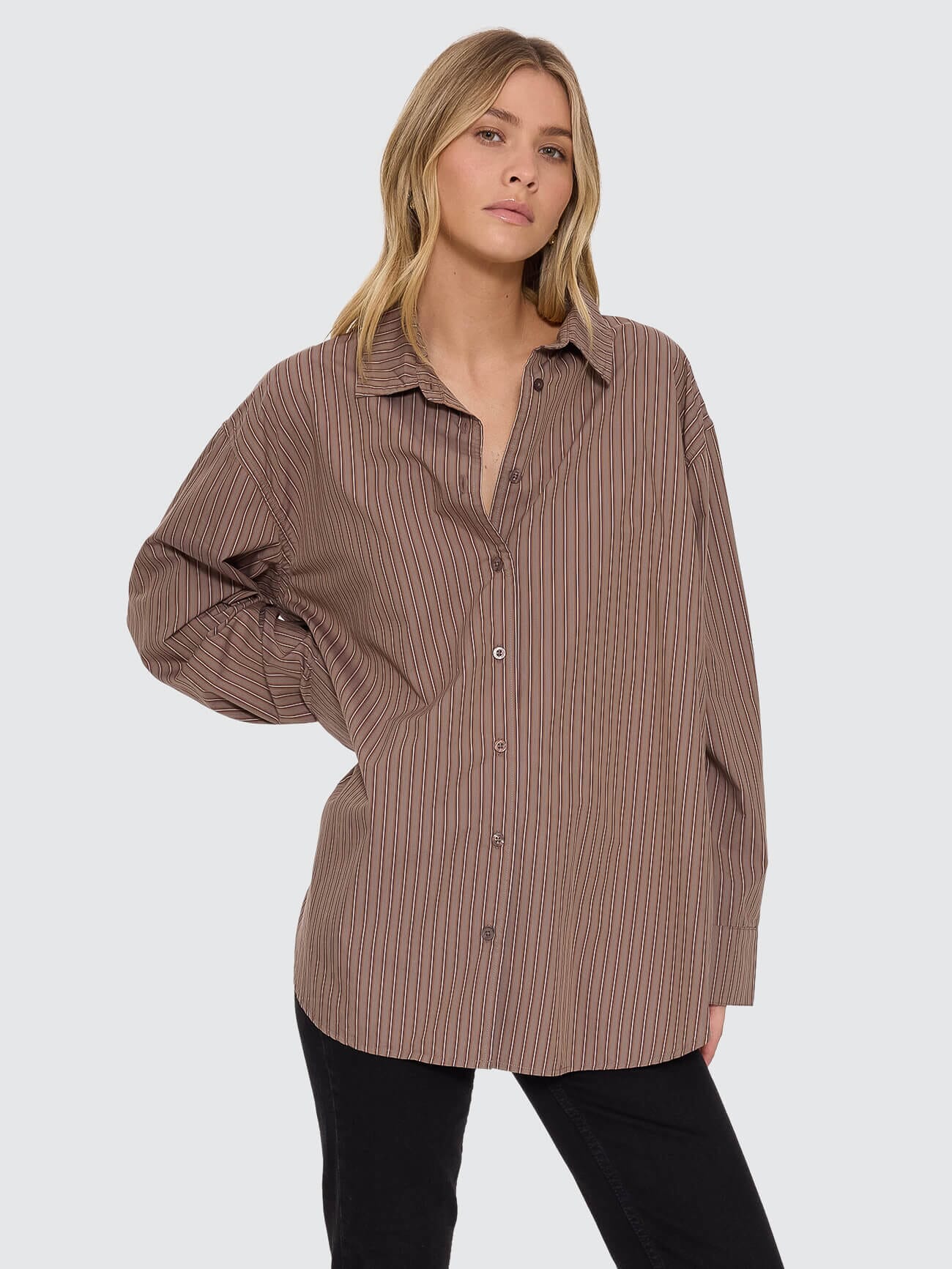 Brentwood Stripe Oversized Shirt - Falcon 4