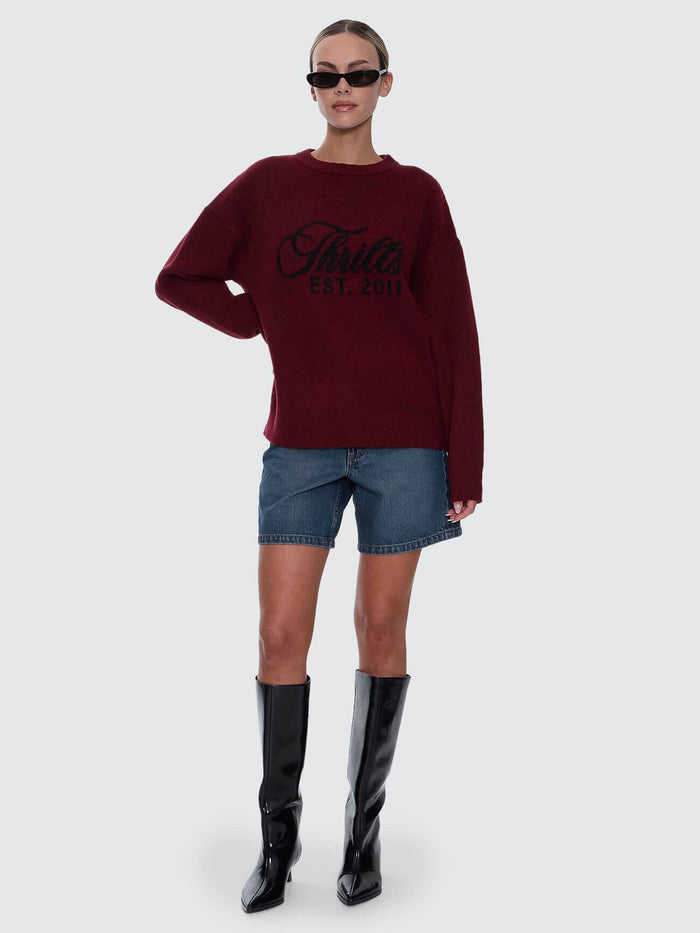 Bloodlines Knit Sweater - New Maroon 4