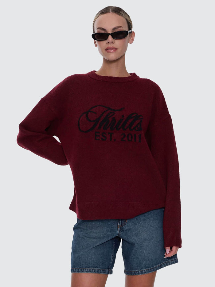 Bloodlines Knit Sweater - New Maroon 4