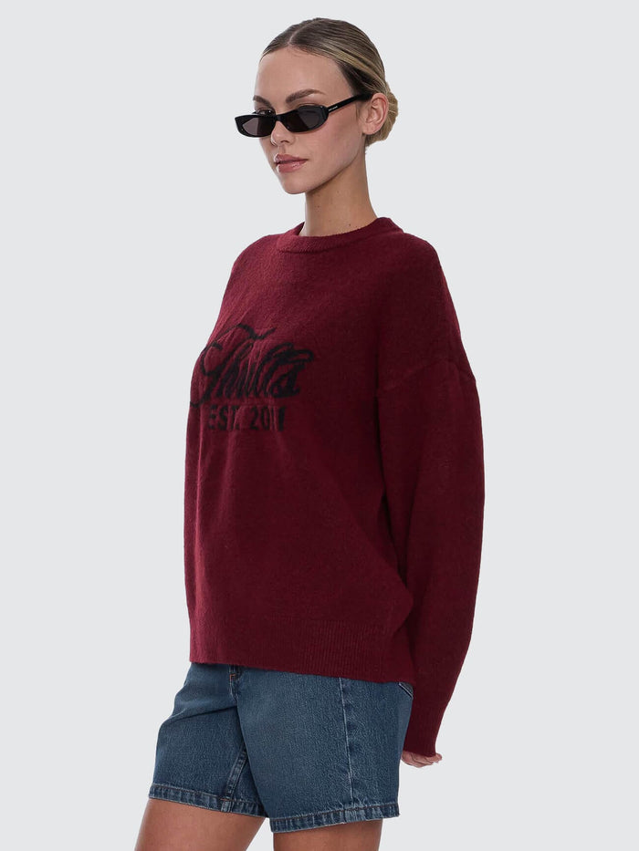 Bloodlines Knit Sweater - New Maroon 4
