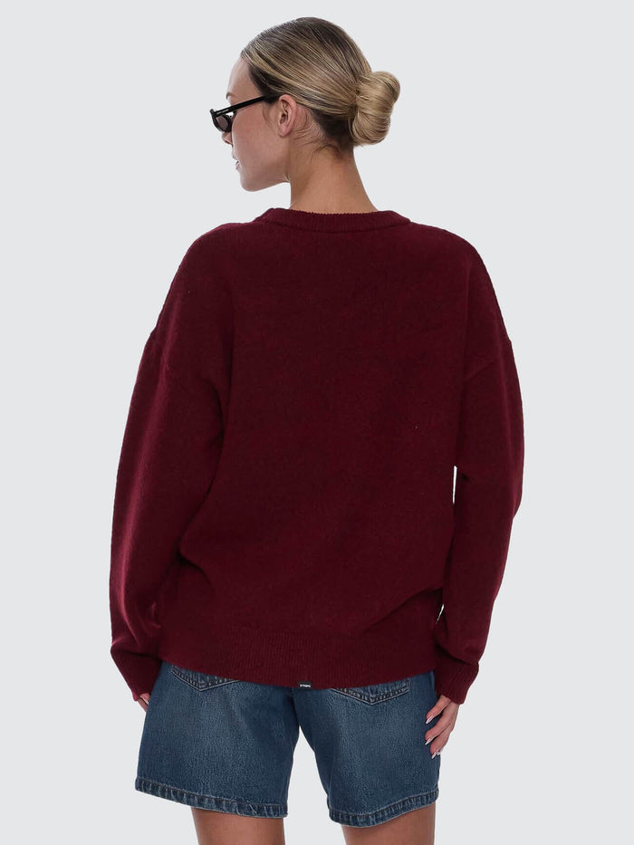 Bloodlines Knit Sweater - New Maroon 4