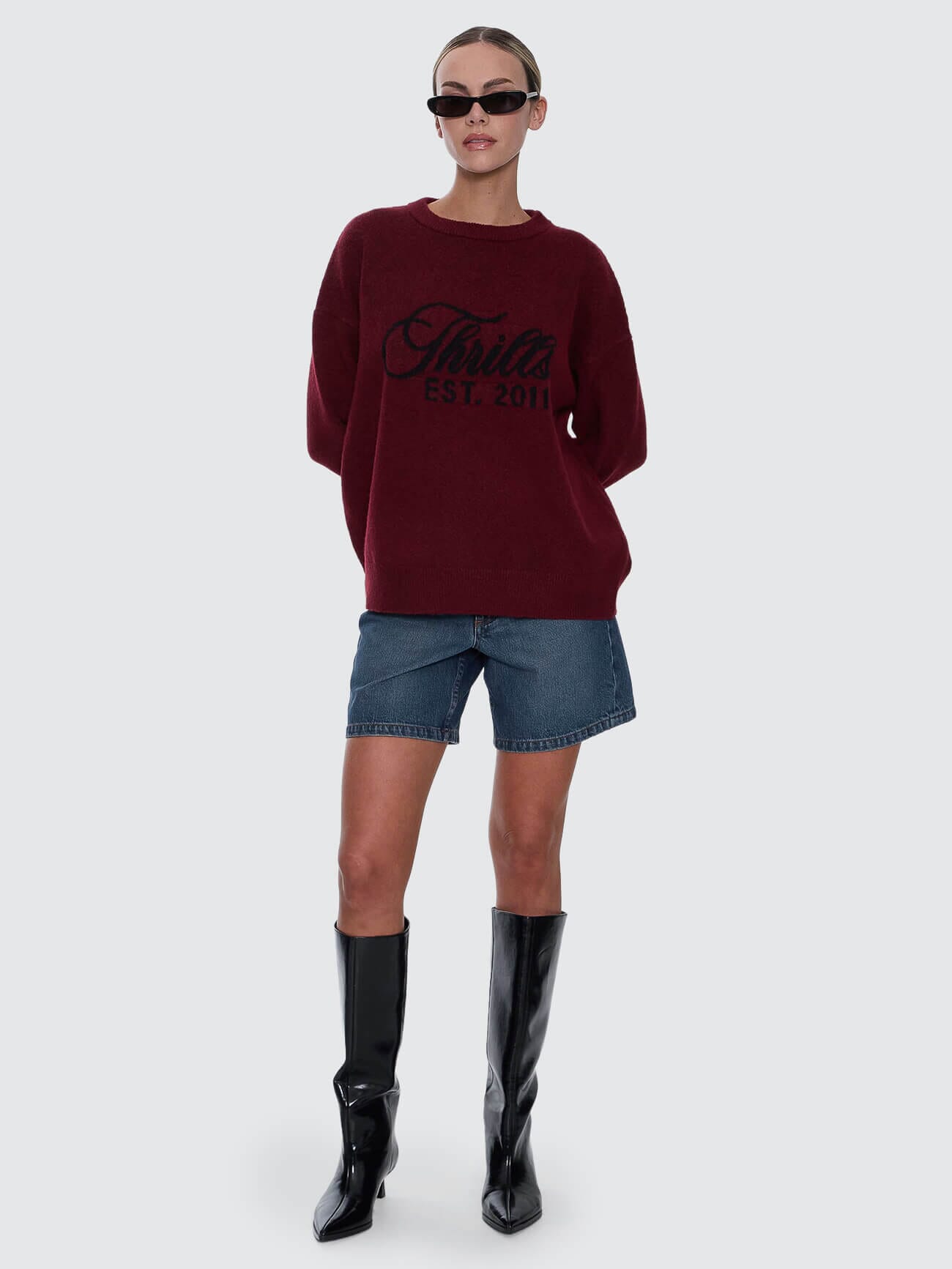 Bloodlines Knit Sweater - New Maroon 4